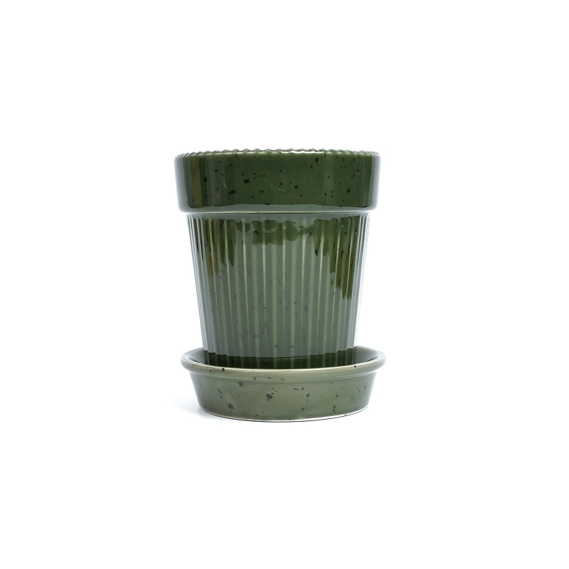 セラミックプランター S 緑と黄色 植木鉢｜マライカ公式通販