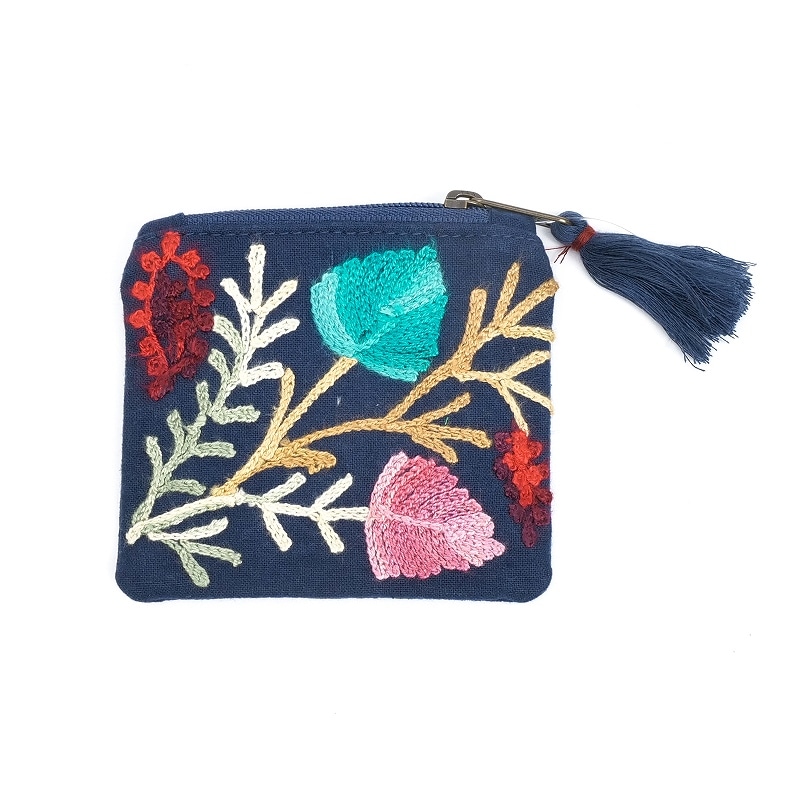 30%OFF フラワーアリ刺繍ポーチS【メール便可】｜マライカ公式通販