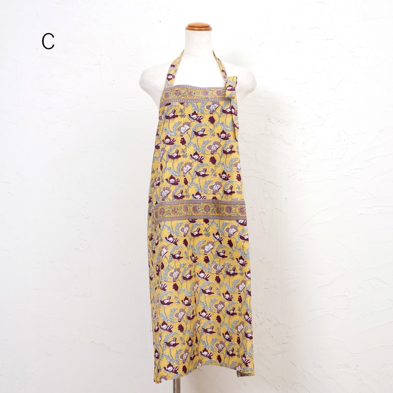 コットンプリントエプロン 【メール便可】｜マライカ公式通販