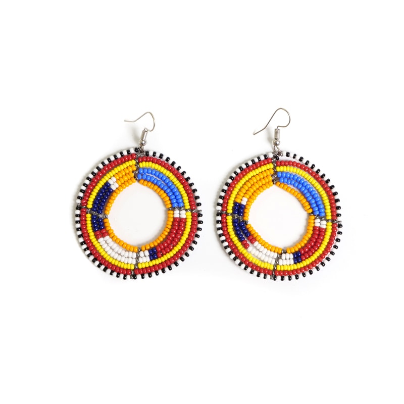 マサイビーズサークルピアス【メール便可】｜マライカ公式通販