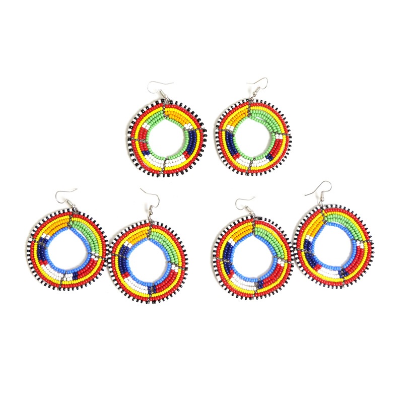 マサイビーズサークルピアス【メール便可】｜マライカ公式通販