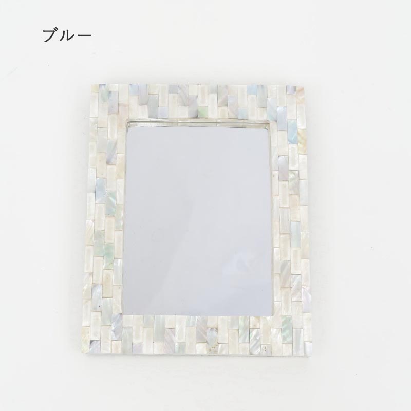壁掛けミラー　シェル シェルモザイク卓上・ウォールミラー｜マライカ公式通販