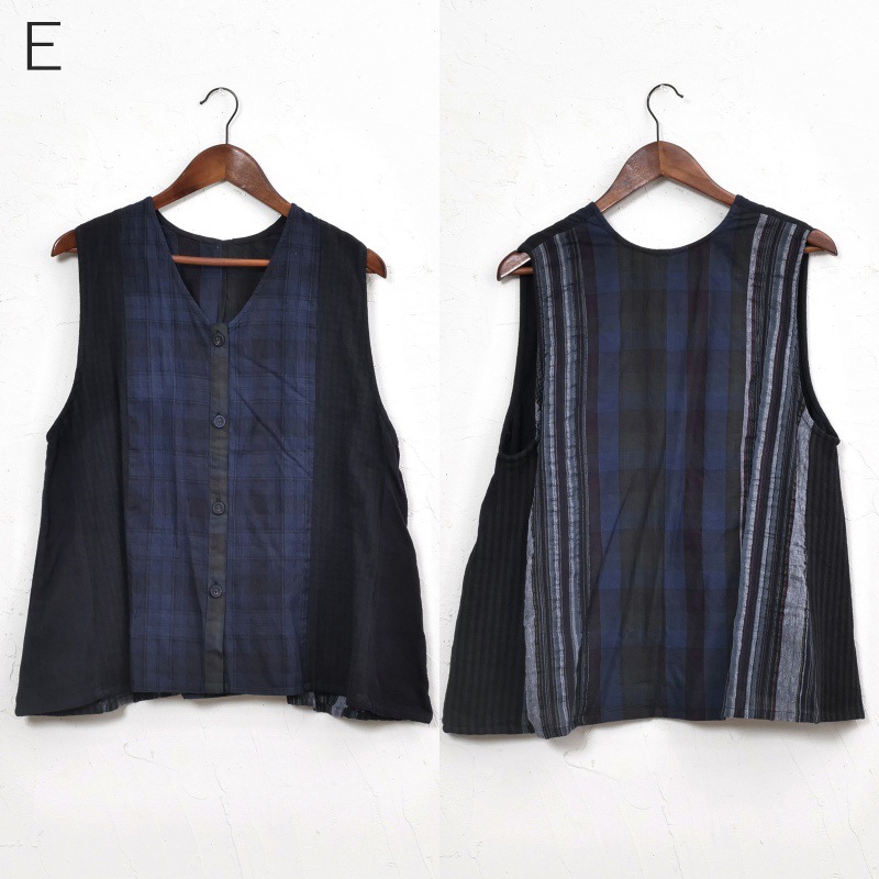 パッチワークノースリーブブラウス 【メール便可】｜マライカ公式通販