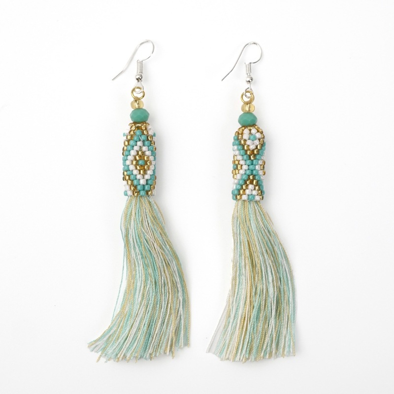 ビーズフリンジピアス【メール便可】｜マライカ公式通販