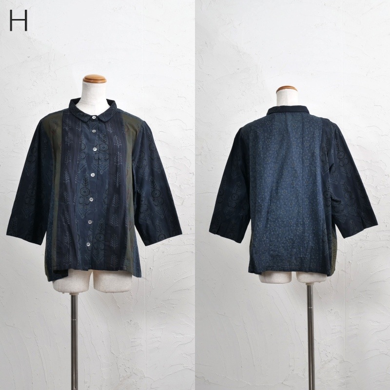 KAPITALメキシコ柄ハンドメイド手刺繍シャツ サイズ1 パッチワーク 