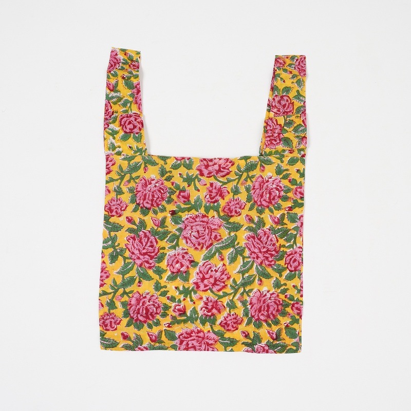 映画「52ヘルツのクジラたち 」着用品 ブロックプリントエコバッグ M