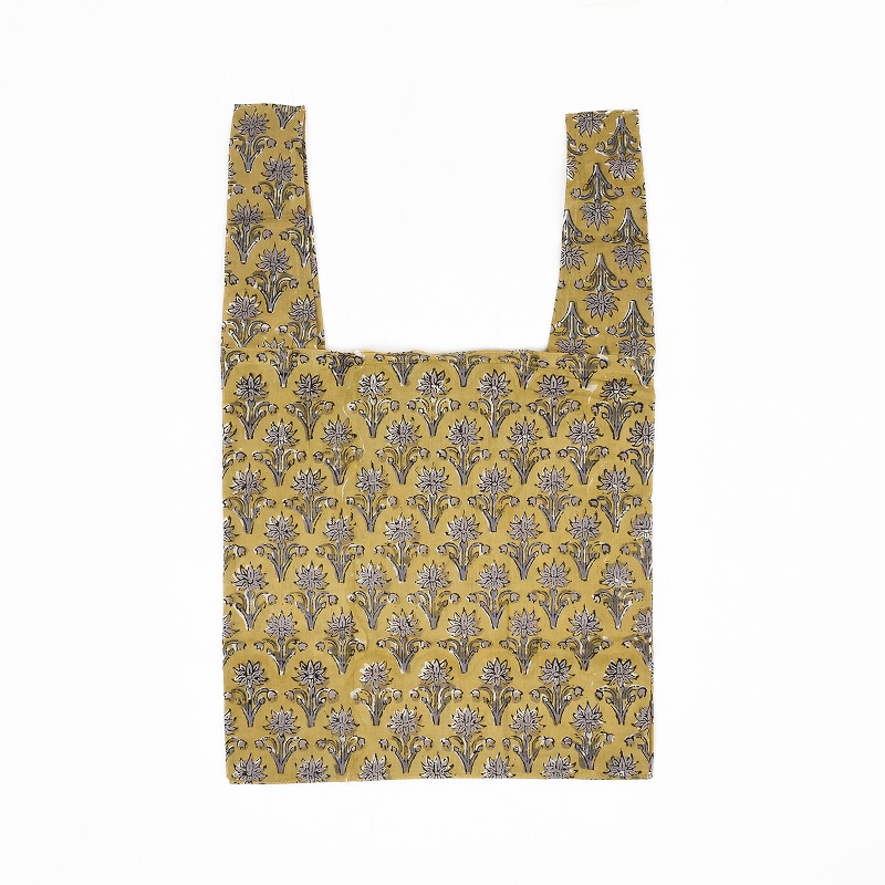 映画「52ヘルツのクジラたち 」着用品 ブロックプリントエコバッグ M