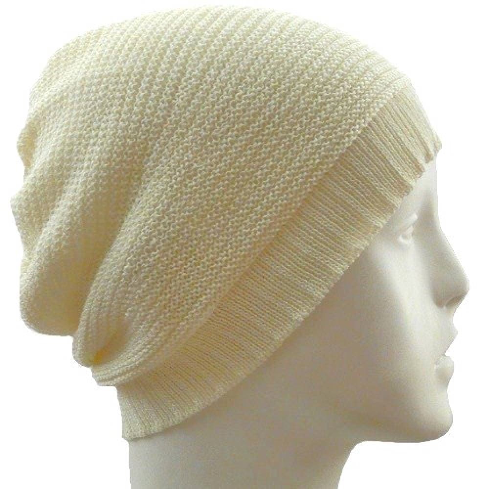 【抗がん剤治療】【医療用帽子】【ケア帽子】 大杉ニットルームキャップ：７型 アイボリー