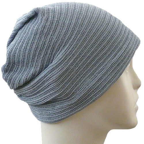 【抗がん剤治療】【医療用帽子】【ケア帽子】 大杉ニットルームキャップ：２型 セルリアン