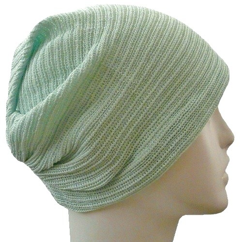 【抗がん剤治療】【医療用帽子】【ケア帽子】 大杉ニットルームキャップ：２型 ミント
