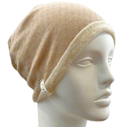 【抗がん剤治療】【医療用帽子】【ケア帽子】 エリゼサマーワッチ：茶