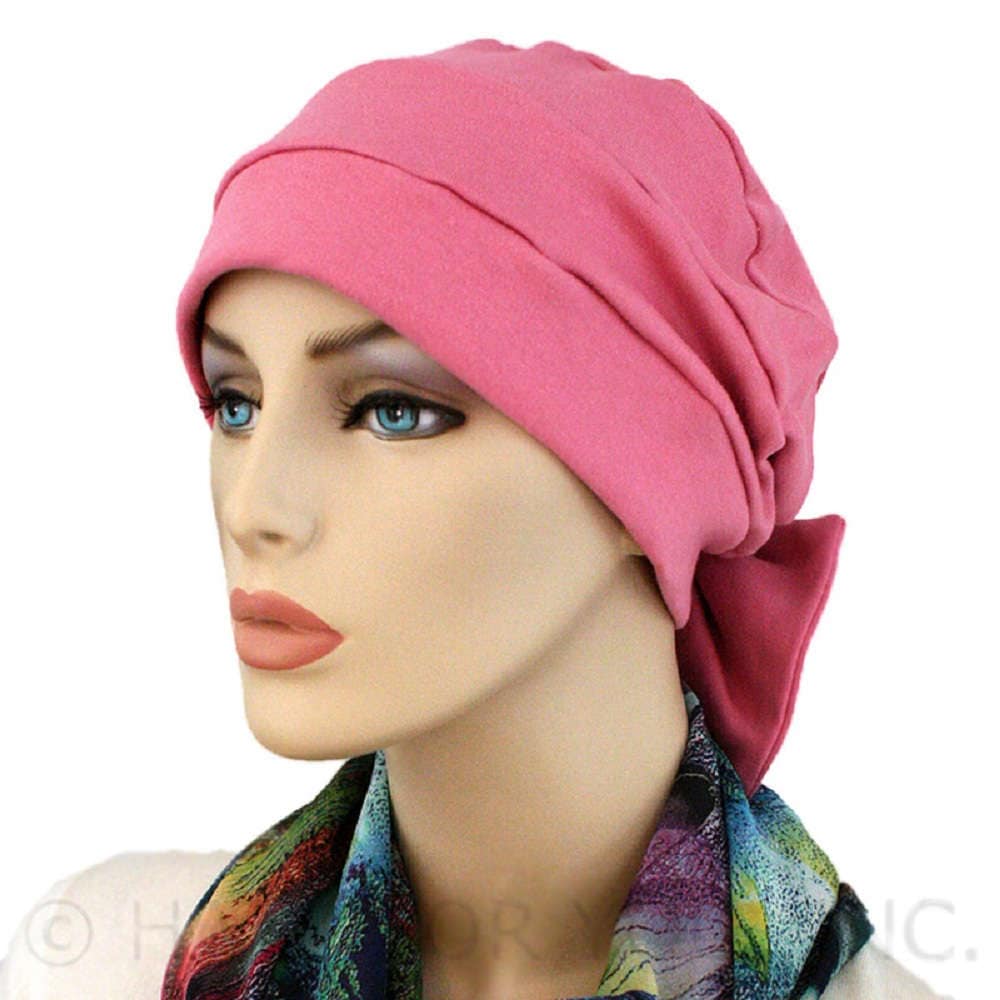 【抗がん剤治療】【医療用帽子】【ケア帽子】 スカーフ風ケアキャップ：マーブ