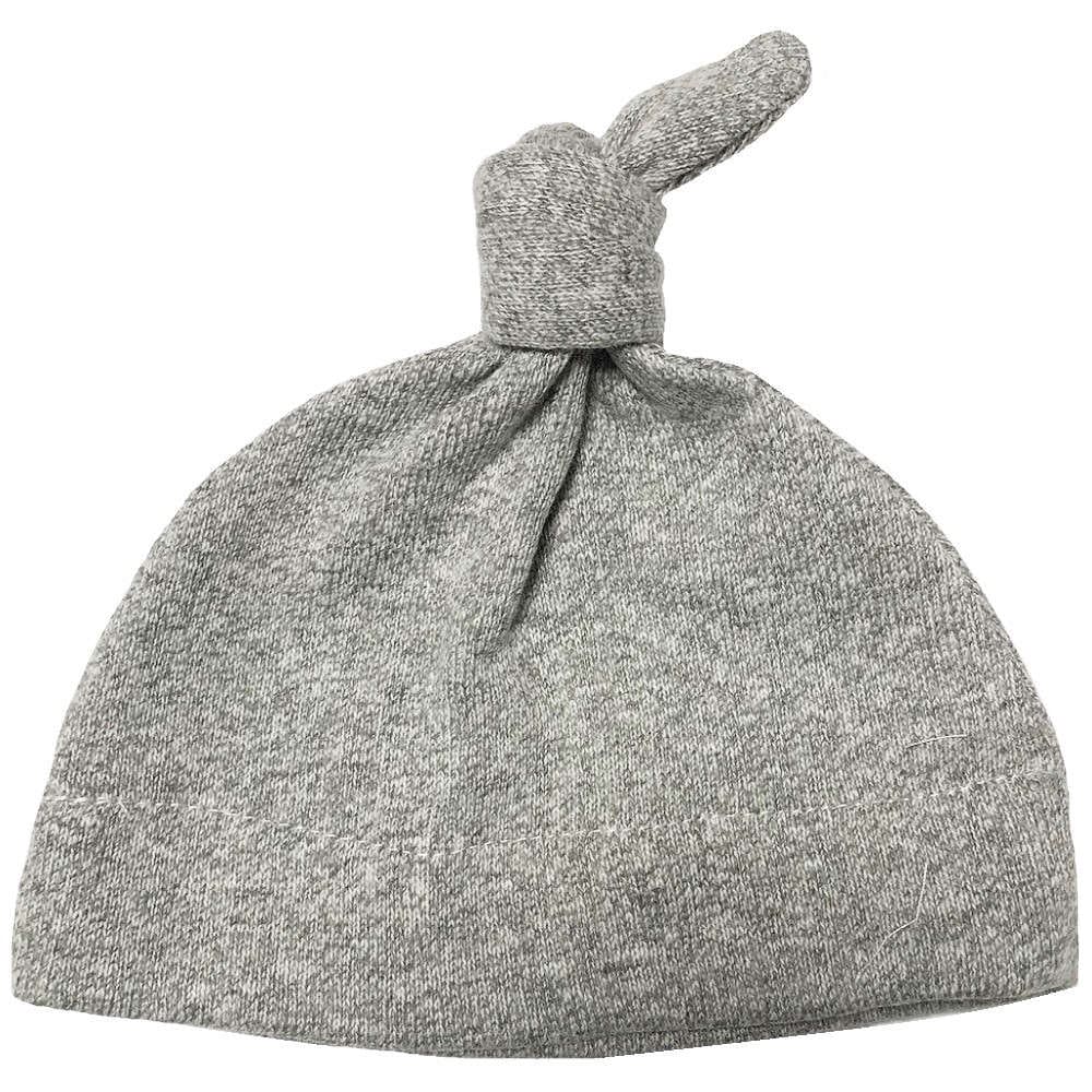 【未熟児】【低出生体重児】【早産児】【NICU】用 ベビー服：ノット帽子 グレー