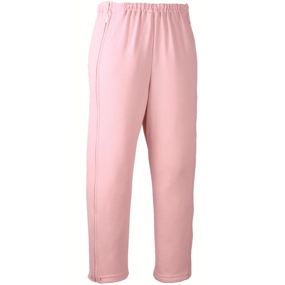 【入院】【車椅子】【介護】 楽々ロングパンツ フルオープンタイプ:ローズピンク