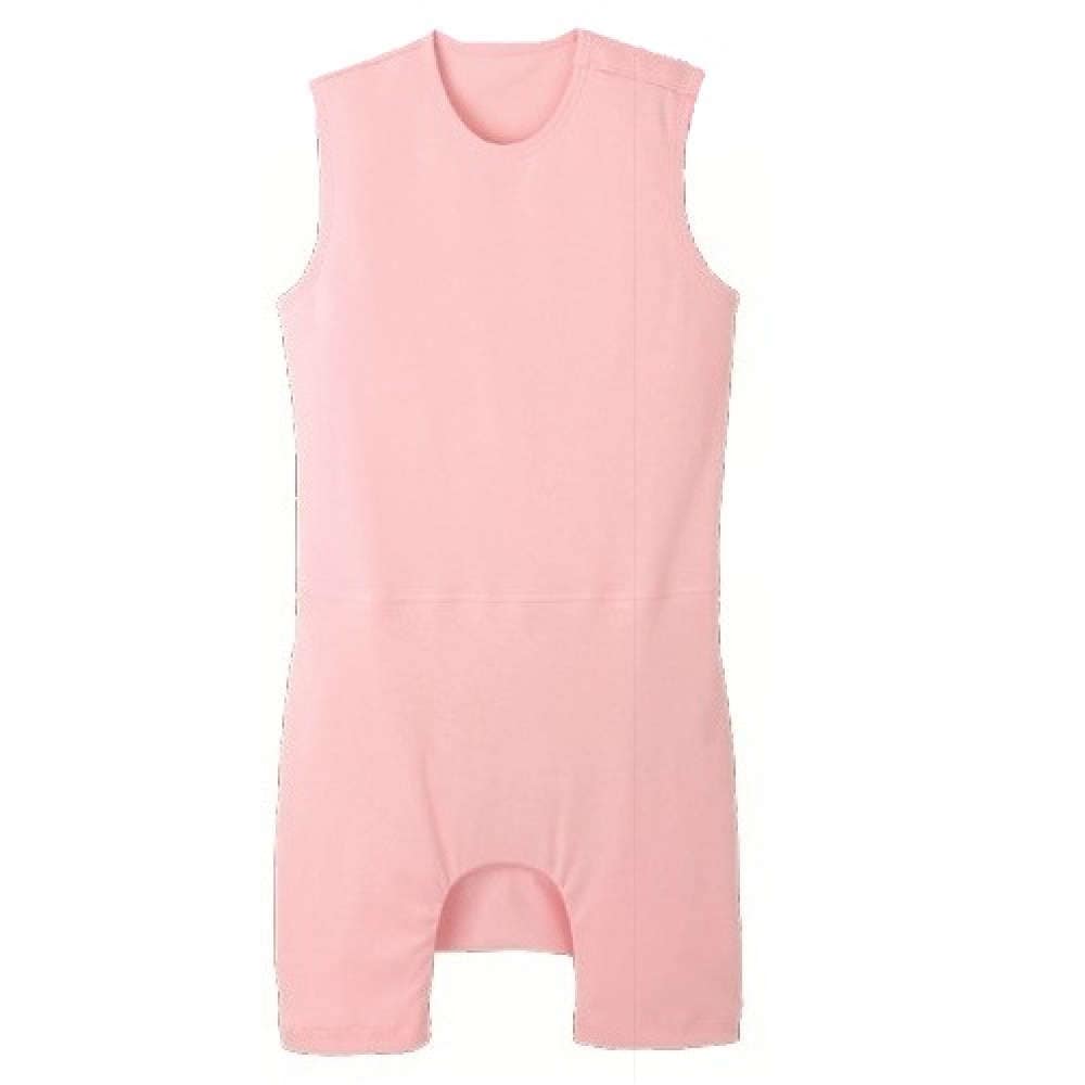 【介護】【入院】 TスーツII 左肩開きロンパス型：ピンク