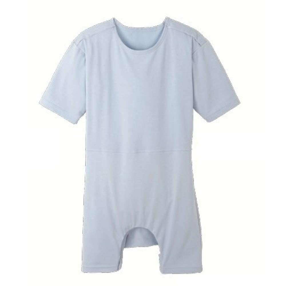 【介護】【入院】 TスーツII 両肩開きロンパス型：サックス