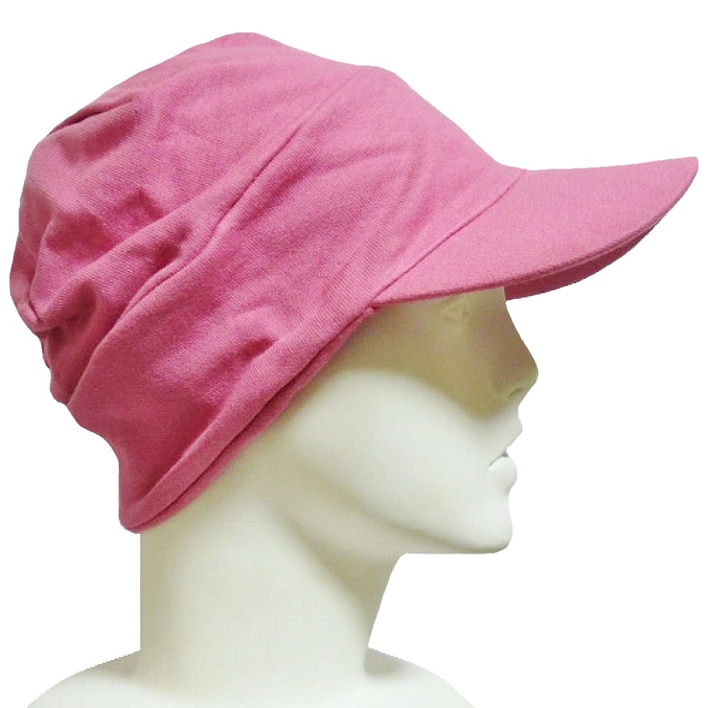 【外出用】【医療用帽子】【ケア帽子】 八百吉スウェットキャップ：ピンク