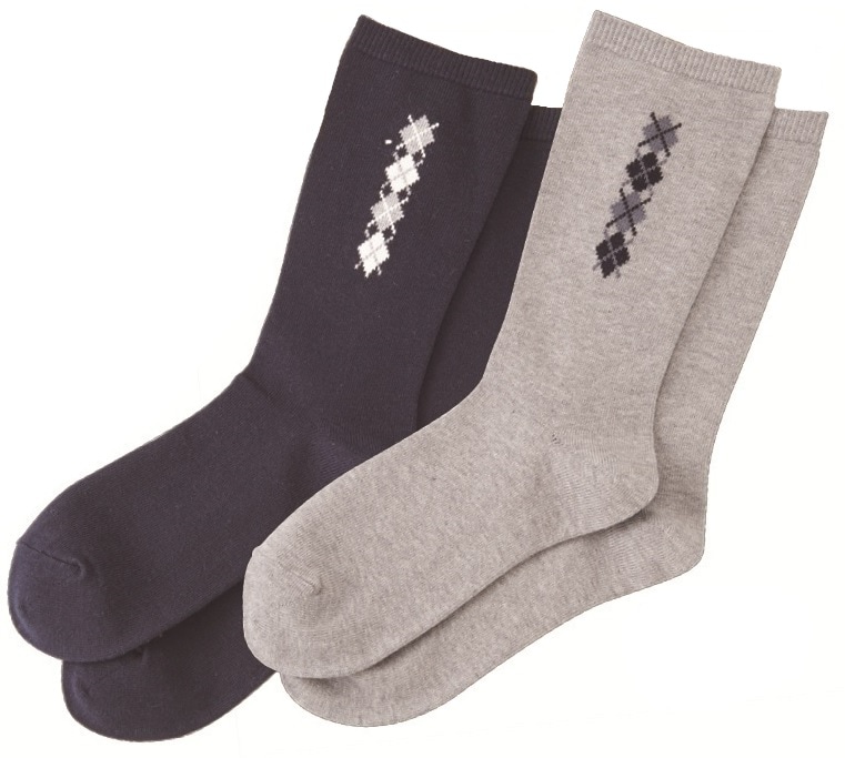 履き口ゆる～いくつ下 ジャガードソックス 【25-27cm】