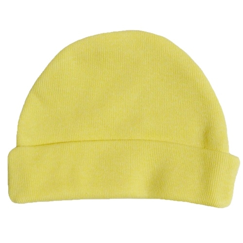 【未熟児】【低出生体重児】【早産児】【NICU】用 ベビー服：コットン帽子 イエロー
