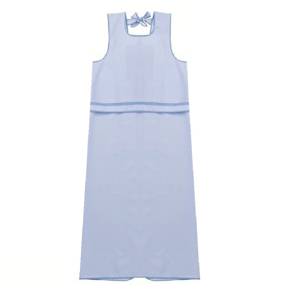 【介護】【入浴】【入院】 入浴介助エプロン ひもタイプ：サックス 3サイズ