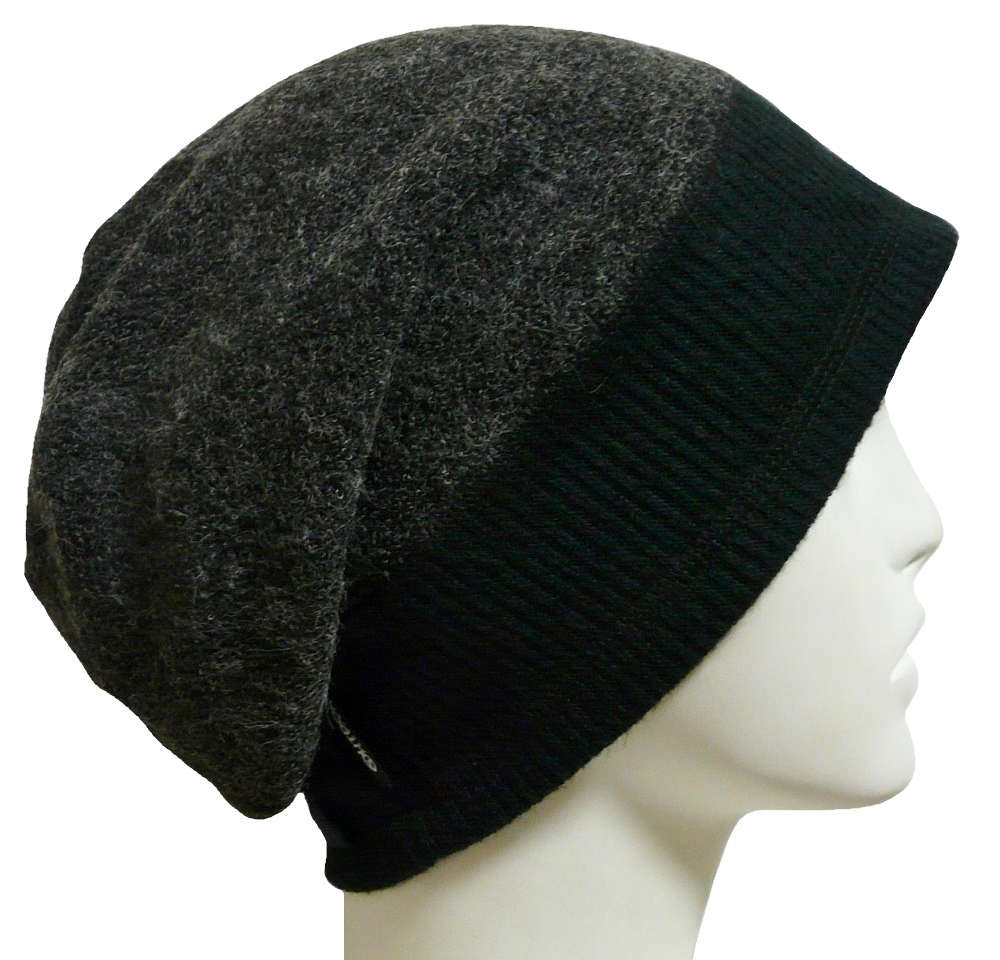 【室内/外出帽子】【防寒】 OUTDOOR ホック付きカットソーワッチ：ブラック