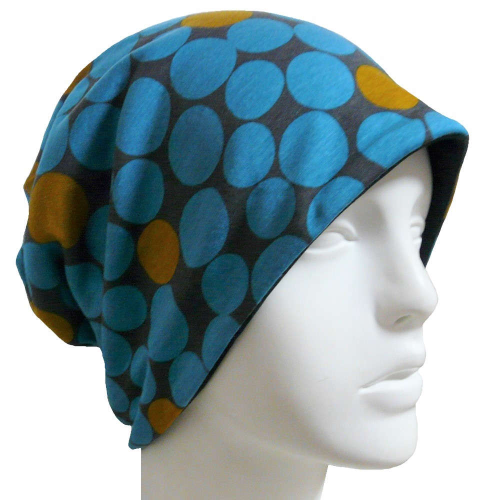 【抗がん剤治療】【医療用帽子】【ケア帽子】 ノスタルジックドットオーガニックコットンワッチ