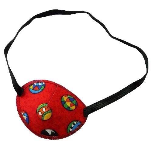 【ものもらい】【斜視】【眼瞼炎】　キッズ用眼帯：レッドボール