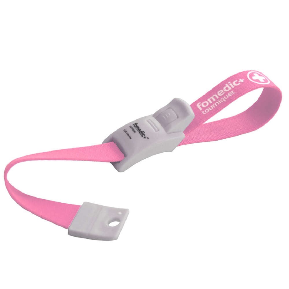 【駆血帯】フォーメディックプラス ラテックスフリー ワンタッチ駆血帯 CL-200 ピンク