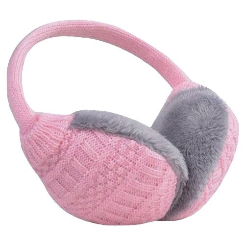 【防寒】【耳あて】ニットイヤーマフ：ピンク