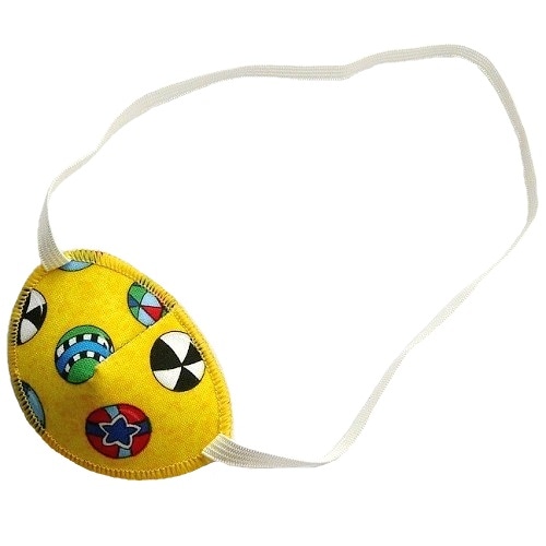 【ものもらい】【斜視】【眼瞼炎】　キッズ用眼帯：イエローボール