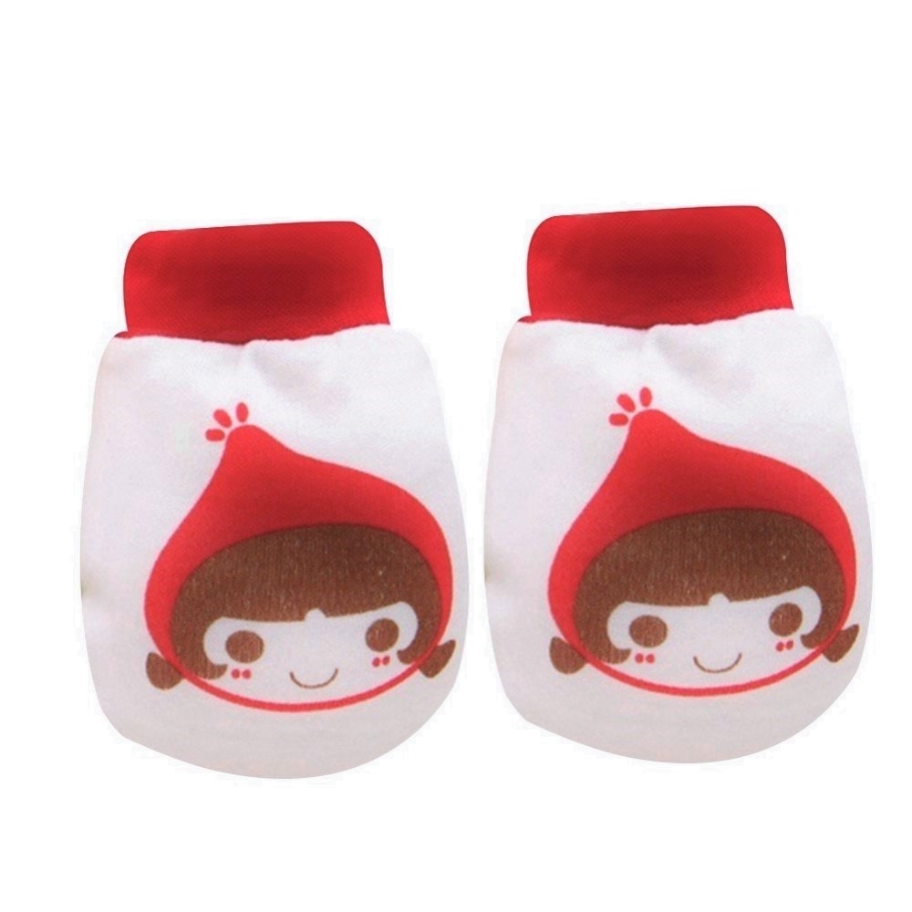 【かきむしり】【保護】 紐調整付き 赤ずきんちゃん新生児ミトン