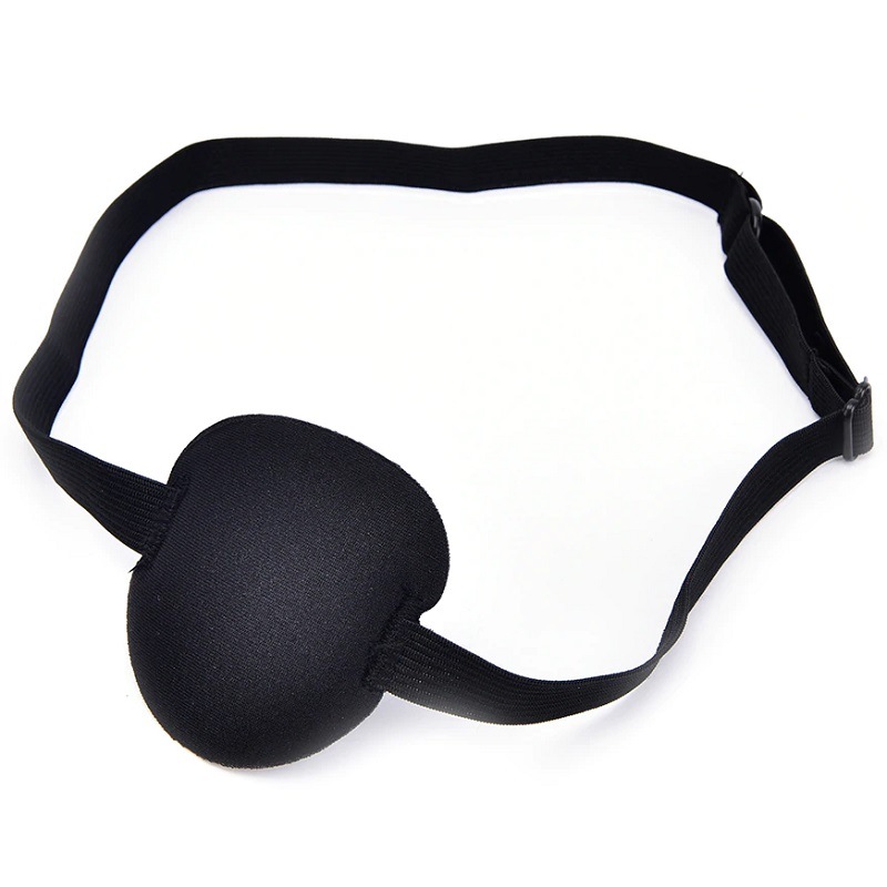 【弱視】【斜視】【目の腫れ】 アダルト用 エコ眼帯 サイズ調整可：ブラック