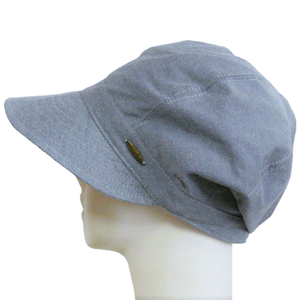 【外出用】【医療用帽子】【ケア帽子】 リラックスクロスキャスケット：オックスネイビー