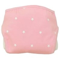 【新生児】 星柄　新生児用おむつカバー：ピンク