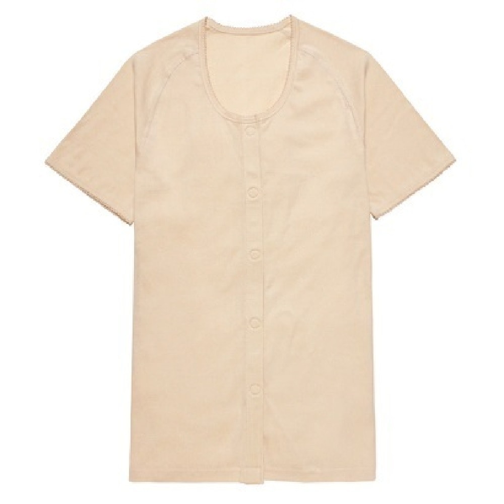 【介護】【入院】【片手麻痺】 らくらく前開きワンタッチ肌着 半袖 婦人用