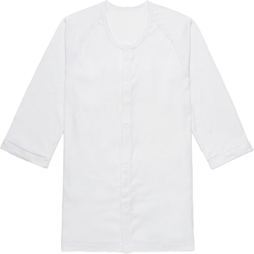 【介護】【入院】【片手麻痺】 らくらく前開きワンタッチ肌着 七分袖 紳士用