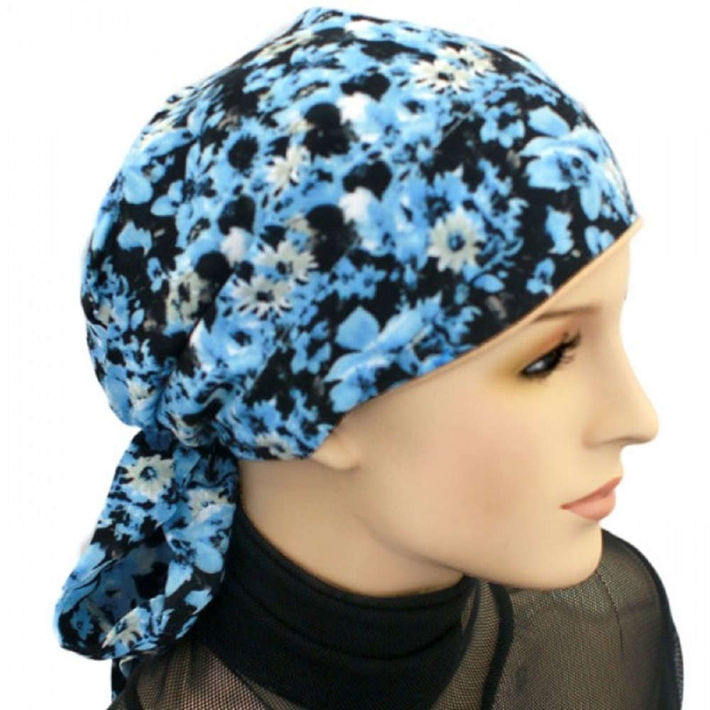 【抗がん剤治療】【医療用帽子】【ケア帽子】 スカーフタイプ：ビオラ