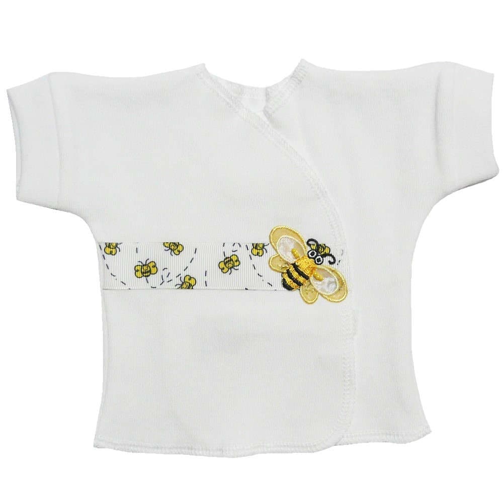 【未熟児】【低出生体重児】【早産児】【NICU】用 ベビー服： 半袖トップス ビジビー