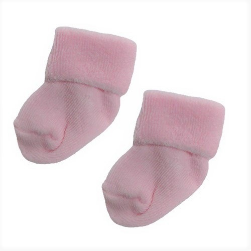 【未熟児】【低出生体重児】【早産児】【NICU】用 ベビーソックス：ベビーピンク