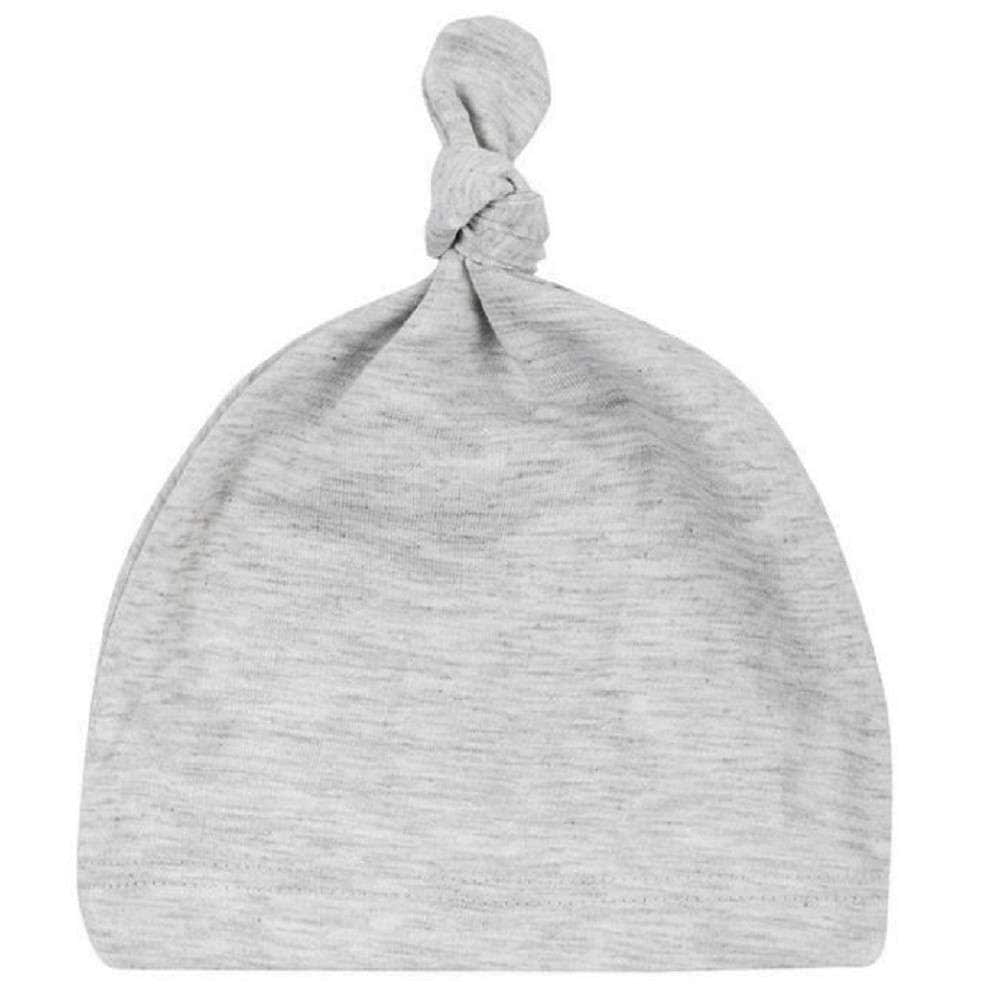 【新生児】【ベビー】 ノット帽子：グレー