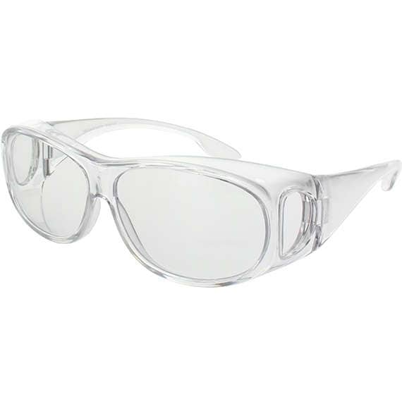 【メガネの上からかけられる保護メガネ】 メオガードオングラス クリア