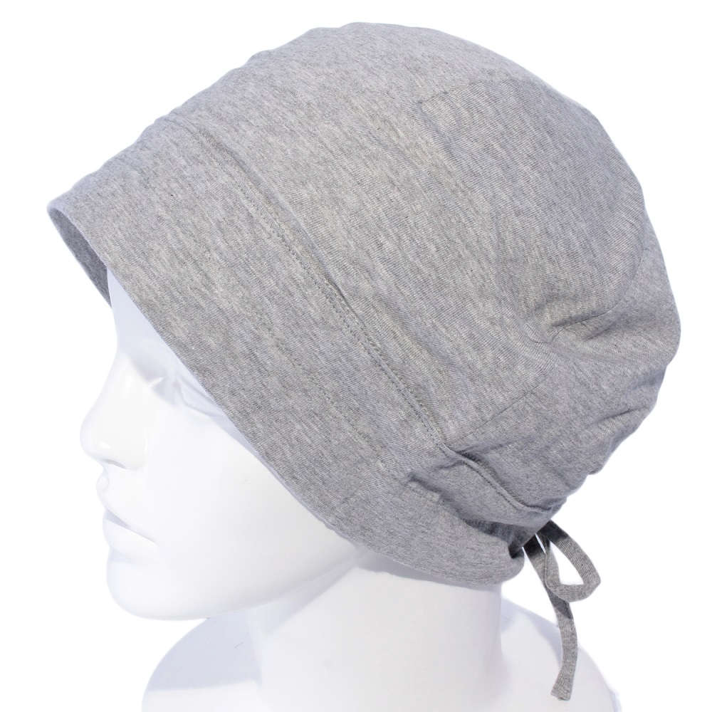 【抗がん剤治療】【医療用帽子】【ケア帽子】 あすなろ帽子 UV加工：グレー