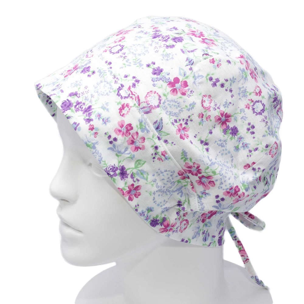 【抗がん剤治療】【医療用帽子】【ケア帽子】 あすなろ帽子：花柄ピンク