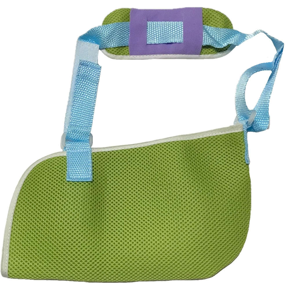 【腕骨折・麻痺】【腕吊り】 キッズアームホルダー 幼児用 Sサイズ グリーンメッシュ