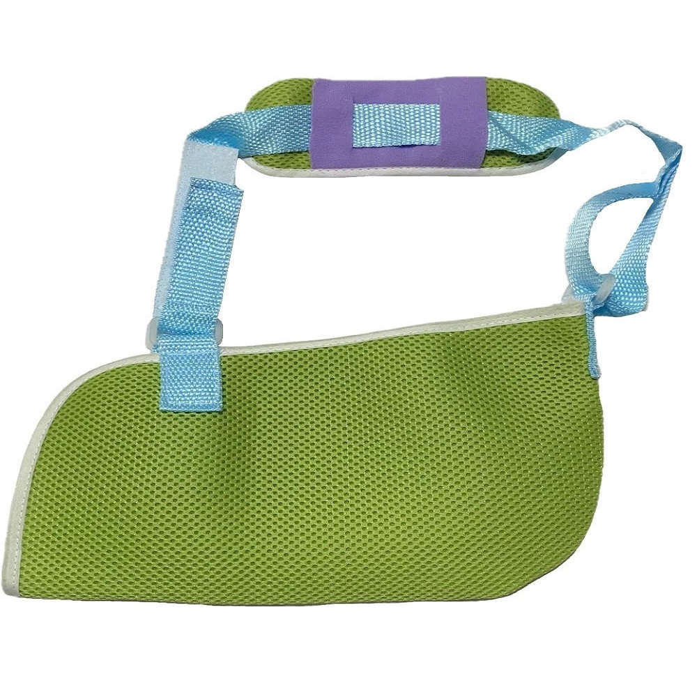 【腕骨折・麻痺】【腕吊り】 キッズアームホルダー 小児用 Lサイズ グリーンメッシュ