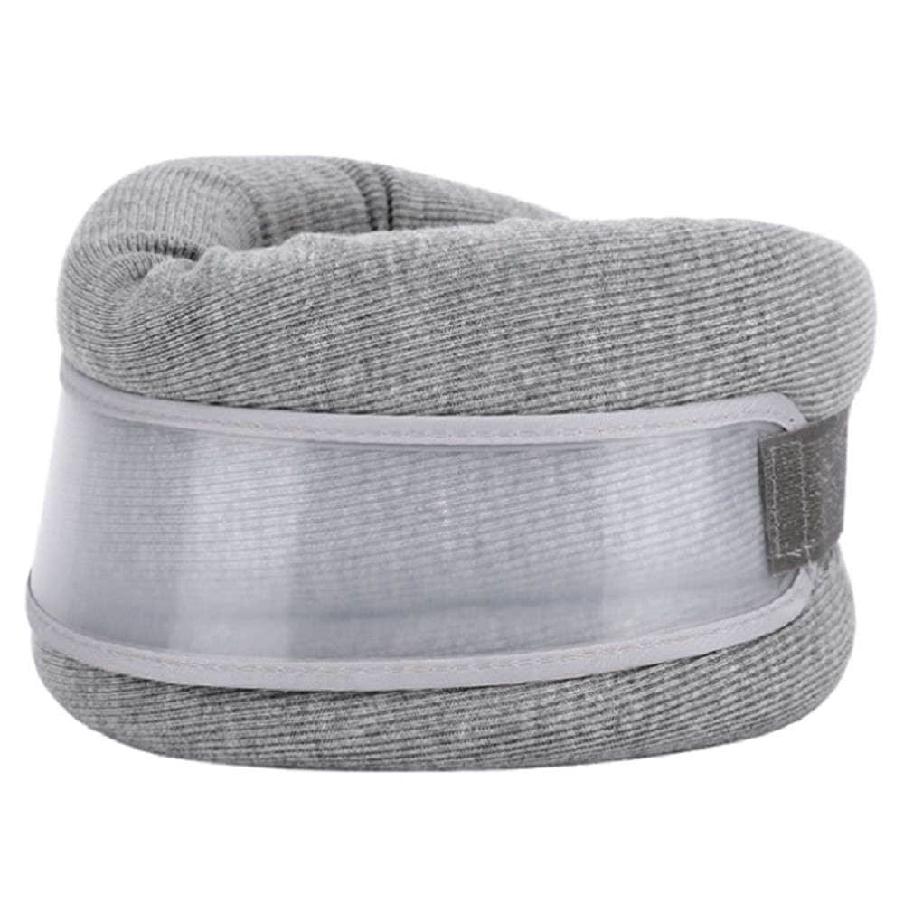 【頚椎ヘルニア】【ムチウチ】頸椎固定用 固定板付ソフトカラー：グレー