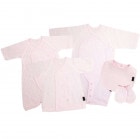 【新生児】 ラ・モルフェ ニットサッカー素材 新生児肌着 5点セット：ピンク|ベビー服|新生児/ベビー用品