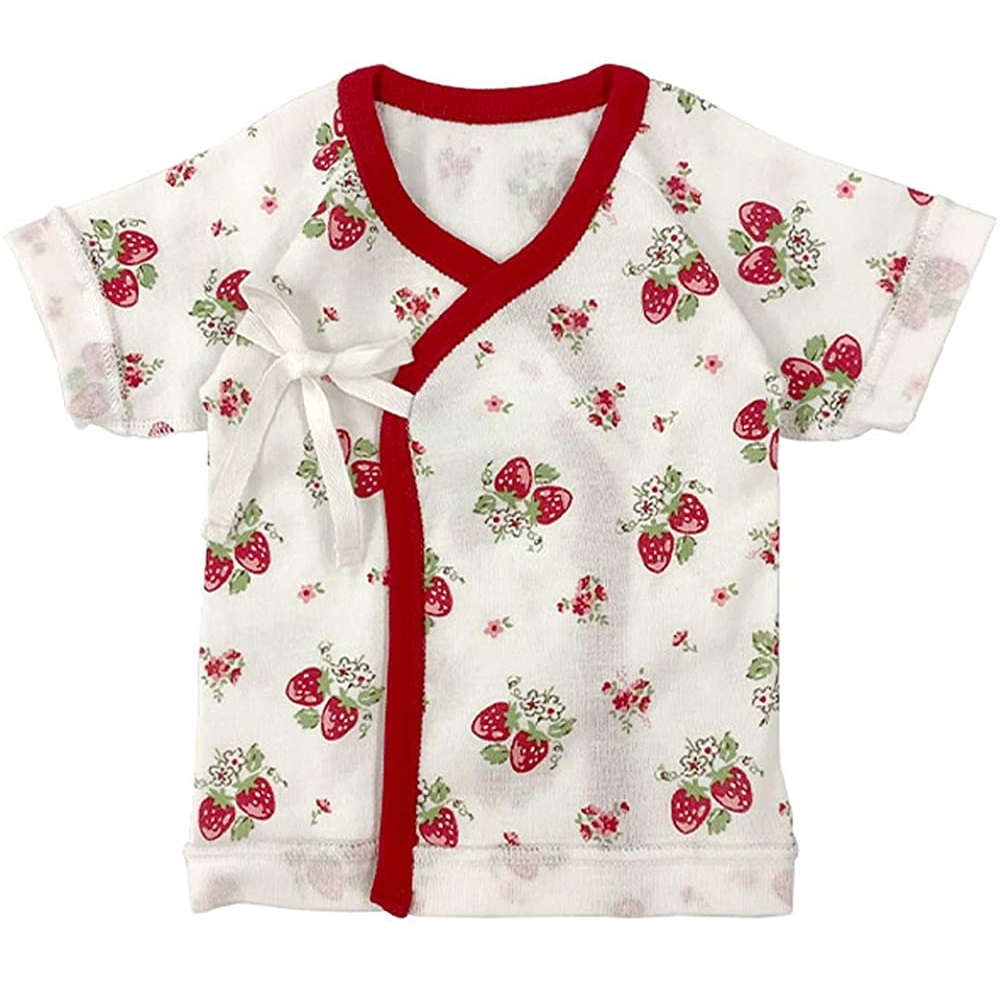 【低体重児】【未熟児】【早産児】【NICU】用　短肌着：いちご