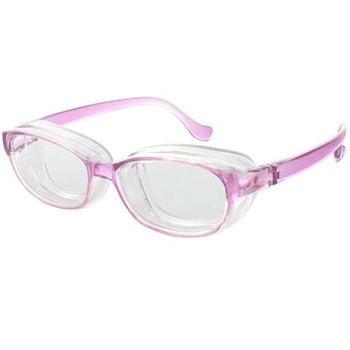 【花粉防止メガネ】【UVカット】 スカッシースタイル キッズ ライトパープル