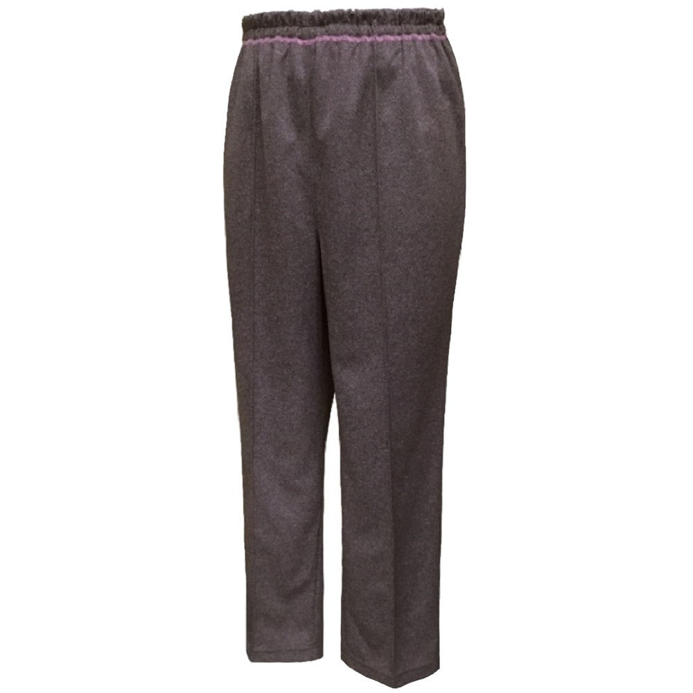 【快適ルームウェア】 ピンタックストレートパンツ：ブラウン